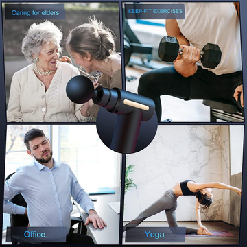Wireless HandHeld Massage Gun with 4 Attachments - For relieving pain and Relaxing Body
